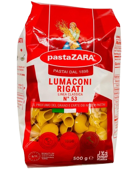 باستا زارا لوماكوني معكرونة ريغاتي رقم 53, 500 غم
