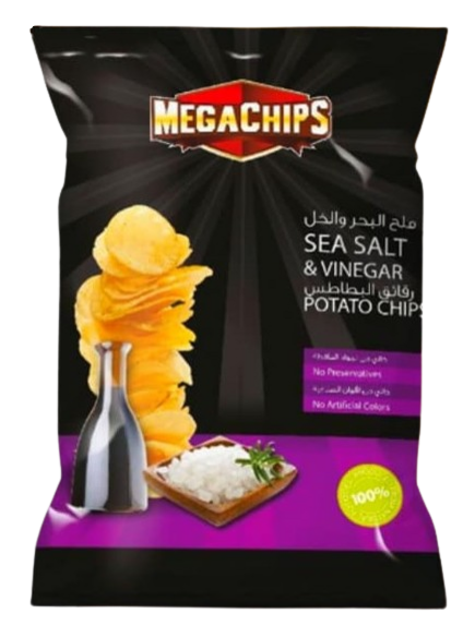 ميجا شيبس ملح وخل 35 غم