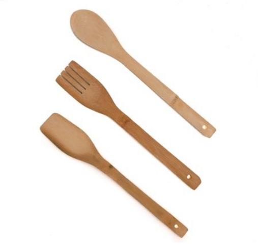 ادوات مطبخ بامبو اواني سلطة خشبية 3 قطع