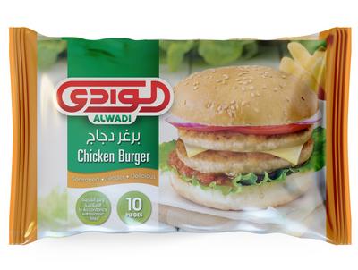 الوادي برجر دجاج 450 جم 10 قطع