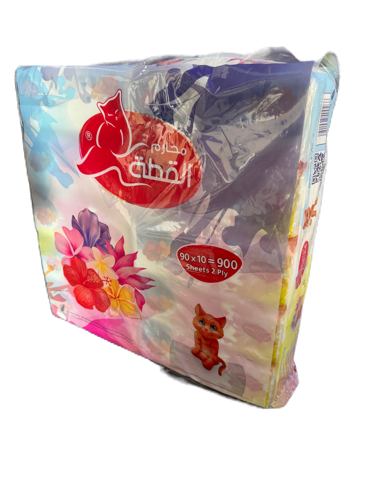 القطة محارم ملون 1 * 10