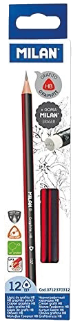 ميلان قلم رصاص احمر مع ممحاة