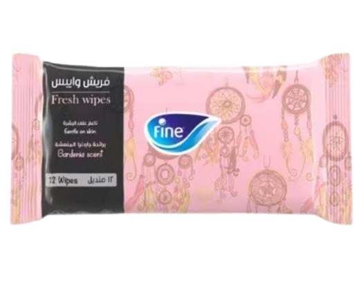 فاين مناديل مبللة للجيب فريش جاردينيا 12 منديل