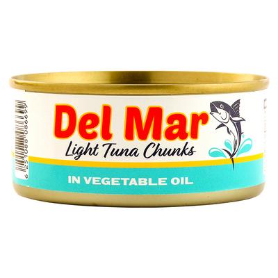 دلمار قطع تونا خفيفة بالزيت النباتي 160 غم