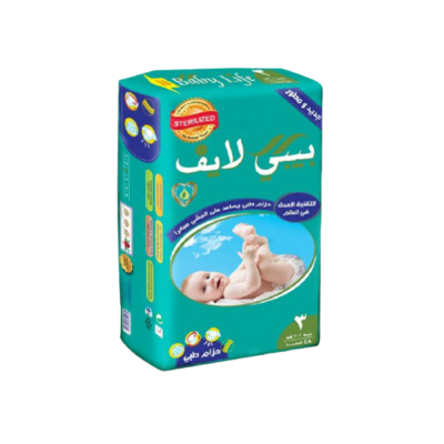 بيبي لايف حفاضات مقاس (3) 4-9 كجم 48 حفاضة