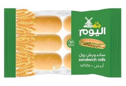 اليوم خبز ساندويتش رول ابيض 6 قطع